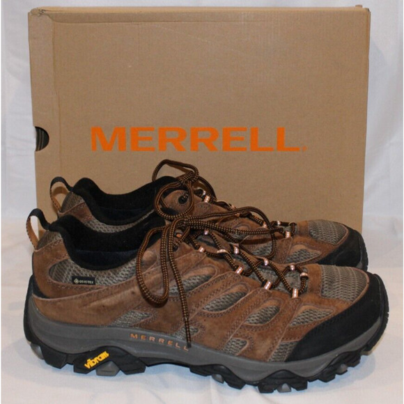 MERRELL MEN'S‎ MOAB 3 GTX HIKING SNEAKERS SHOES EARTH BROWN SZ 12.5 WIDE NEW - Picture 1 of 5